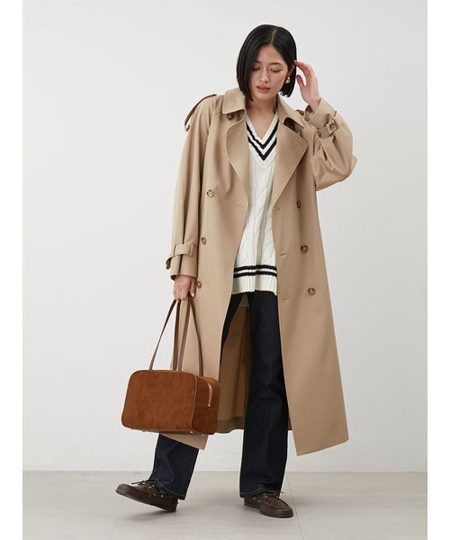 Mila Owen（ミラオーウェン）の「チルデンニットベスト（ベスト・レディース・グレー/アイボリー/ライトブルー・0/1）」の10枚目の写真