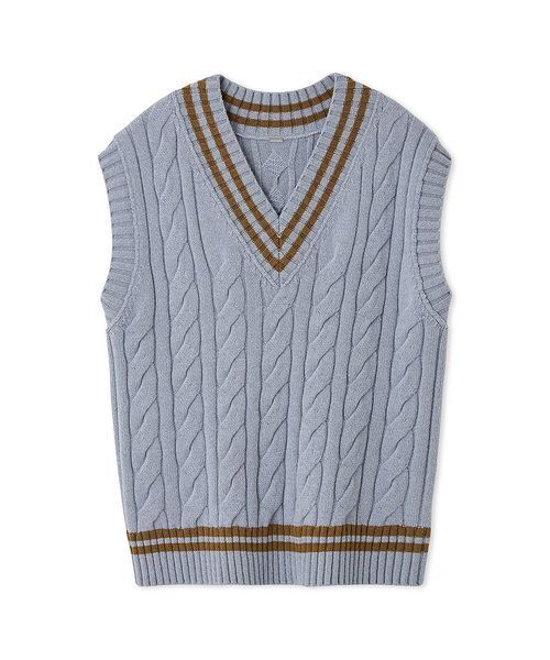 ミラオーウェン　チルデンニットベスト チルデンニットベスト(ニット)｜トップス｜Mila Owen（ミラ