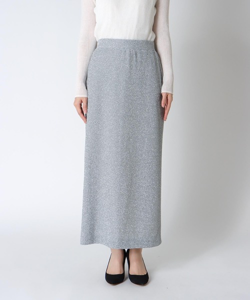 Jines(ジネス)の「シャイニージャージータイトスカート(スカート・レディース・ネイビー/シルバー・38)」の13枚目の写真