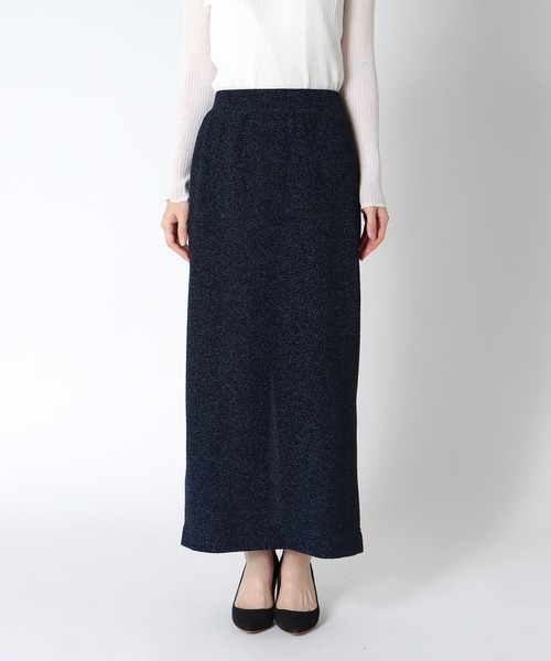 Jines(ジネス)の「シャイニージャージータイトスカート(スカート・レディース・ネイビー/シルバー・38)」の20枚目の写真