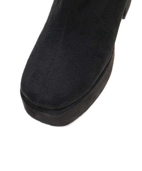 VIVIAN（ヴィヴィアン）の「ふわふわファー厚底プラットフォームロングブーツ（ブーツ・レディース・ベージュ系その他3/ブラック系その他3・S/M/L/LL）」の20枚目の写真