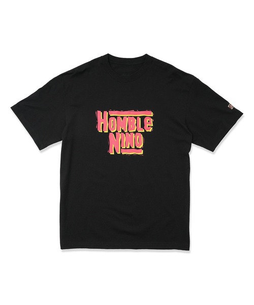 Hombre Nino(オンブレニーニョ)の「Hombre Nino S/S PRINT TEE (LOGO) HN0252-CT0007(Tシャツ/カットソー・メンズ・ブラック/ホワイト・LARGE/X-LARGE/MEDIUM)」の1枚目の写真