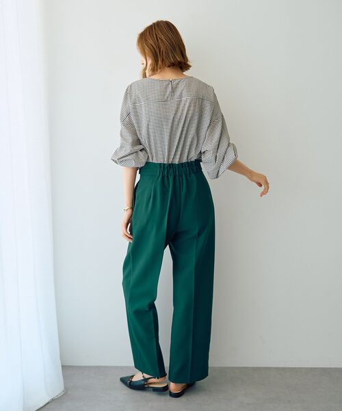 YECCA VECCA（イェッカヴェッカ）の「2wayボリューム袖ブラウス（シャツ/ブラウス・レディース・ライトベージュ/ブルーグリーン/ボルドー/ハウンドトゥース・FREE）」の22枚目の写真