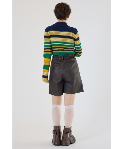 RODEO CROWNS WIDE BOWL（ロデオクラウンズワイドボウル）の「ヴィンテージフェイクレザーハーフパンツ（その他パンツ・レディース・ブラック/ダークグリーン/ブラウン・SMALL/MEDIUM）」の15枚目の写真