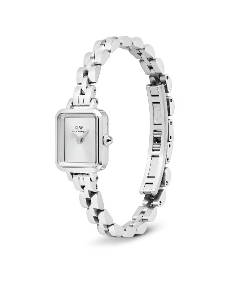 Daniel Wellington(ダニエルウェリントン)の「Quadro Mini 15.4x18.2MM Arch 3-Link レーディス腕時計 シルバー(アナログ腕時計・レディース・シルバー×ブラック/シルバー×ブルー/シルバー・ONESIZE)」の5枚目の写真