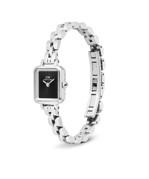 Daniel Wellington(ダニエルウェリントン)の「Quadro Mini 15.4x18.2MM Arch 3-Link レーディス腕時計 シルバー(アナログ腕時計・レディース・シルバー×ブラック/シルバー×ブルー/シルバー・ONESIZE)」の7枚目の写真