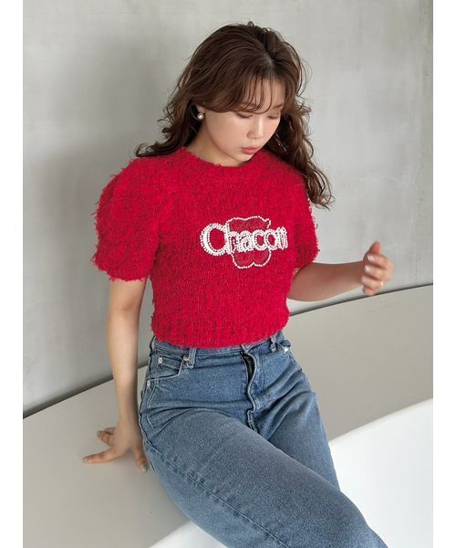 snidel×Chacott ジャガードハーフプルオーバー Chacott】ジャガードハーフプルオーバー(ニット)｜トップス