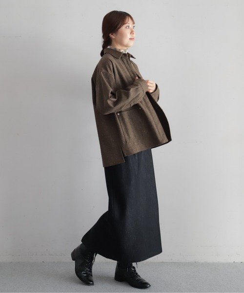 NOMBRE IMPAIR(ノンブルアンペール)の「ベロアライクJQ タイトスカート(スカート・レディース・ブラック/ブラウン・FREE)」の5枚目の写真