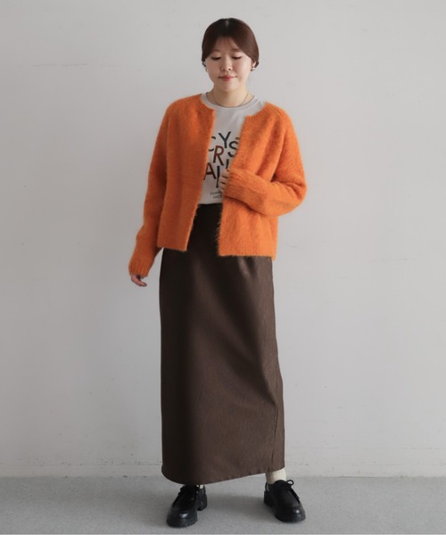 NOMBRE IMPAIR(ノンブルアンペール)の「ベロアライクJQ タイトスカート(スカート・レディース・ブラック/ブラウン・FREE)」の15枚目の写真