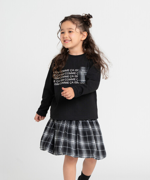 COMME CA ISM(コムサイズム)の「チェック バルーンスカート(スカート・キッズ・ブラック系・150cm/110cm/120cm/130cm/140cm/100cm)」の5枚目の写真