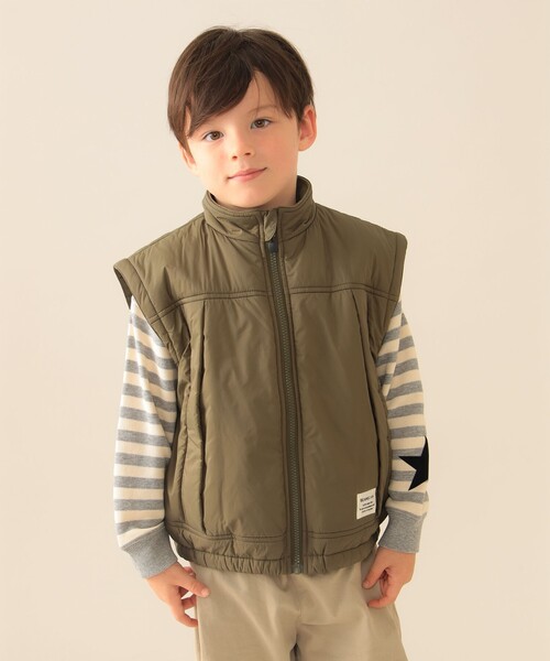 BEAMS mini（ビームスミニ）の「2way スリーブ 中綿 ブルゾン 2025FW（90～140cm）（ブルゾン・キッズ・ネイビー/オリーブ・130/140/90/100/110/120）」の3枚目の写真