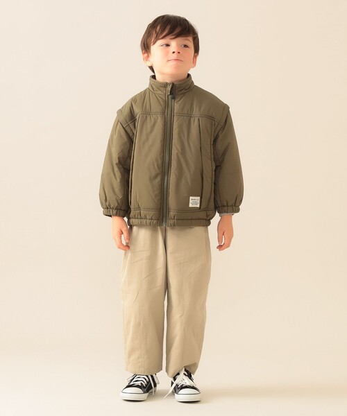 BEAMS mini（ビームスミニ）の「2way スリーブ 中綿 ブルゾン 2025FW（90～140cm）（ブルゾン・キッズ・ネイビー/オリーブ・130/140/90/100/110/120）」の8枚目の写真