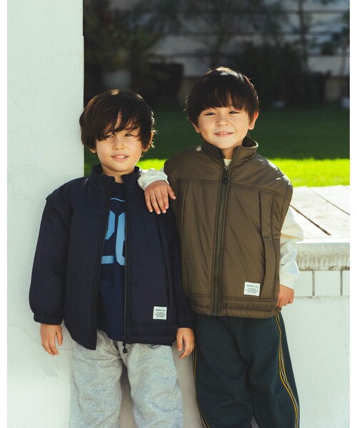 BEAMS mini（ビームスミニ）の「2way スリーブ 中綿 ブルゾン 2025FW（90～140cm）（ブルゾン・キッズ・ネイビー/オリーブ・130/140/90/100/110/120）」の12枚目の写真