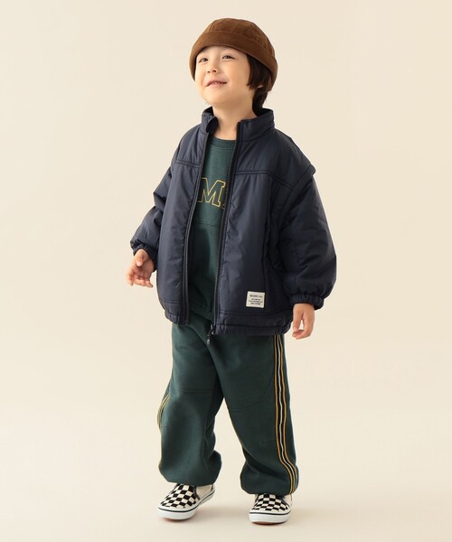 BEAMS mini（ビームスミニ）の「2way スリーブ 中綿 ブルゾン 2025FW（90～140cm）（ブルゾン・キッズ・ネイビー/オリーブ・130/140/90/100/110/120）」の16枚目の写真