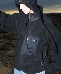 『OY/オーワイ』BLOCK POCKET FLEECE JACKET/ブロックポケットフリースジャケット