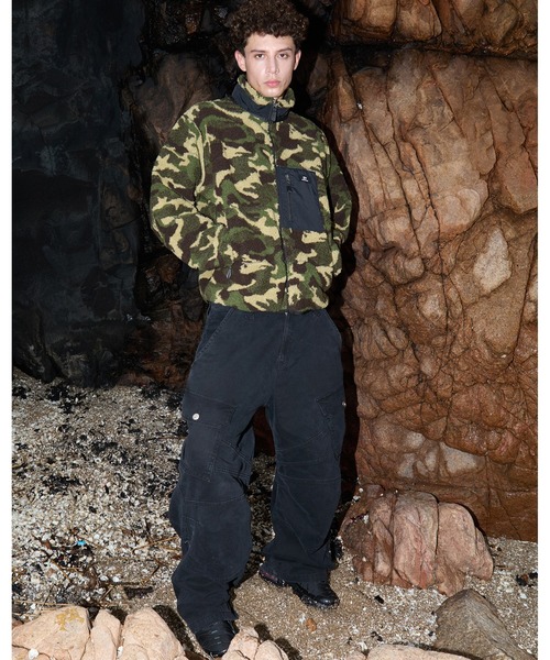 OY(オーワイ)の「『OY/オーワイ』BLOCK POCKET FLEECE JACKET/ブロックポケットフリースジャケット(その他アウター・レディース・ブラック/アイボリー/カモフラージュ・L)」の14枚目の写真