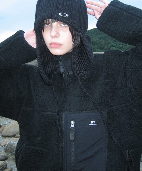 OY(オーワイ)の「『OY/オーワイ』BLOCK POCKET FLEECE JACKET/ブロックポケットフリースジャケット(その他アウター・レディース・ブラック/アイボリー/カモフラージュ・L)」の6枚目の写真
