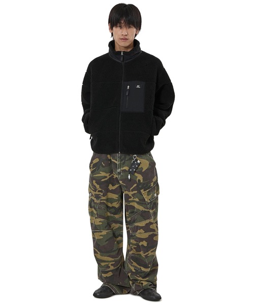 OY(オーワイ)の「『OY/オーワイ』BLOCK POCKET FLEECE JACKET/ブロックポケットフリースジャケット(その他アウター・レディース・ブラック/アイボリー/カモフラージュ・L)」の11枚目の写真