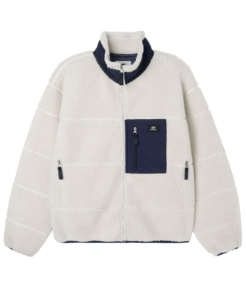 OY(オーワイ)の「『OY/オーワイ』BLOCK POCKET FLEECE JACKET/ブロックポケットフリースジャケット(その他アウター・レディース・ブラック/アイボリー/カモフラージュ・L)」の4枚目の写真