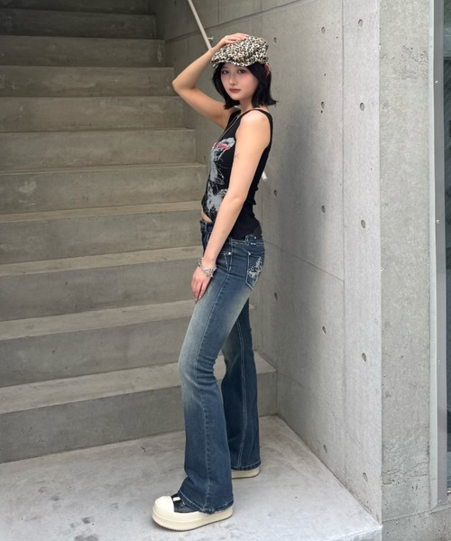 ZIPPER CLUB(ZIPPER CLUB ジッパークラブ)の「アシンメトリーバタフライトップス(Tシャツ/カットソー・レディース・ブラック/ホワイト・LARGE/MEDIUM/SMALL)」の5枚目の写真