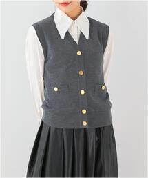 ella selectshop ベスト　グレー　クリ－ニング済み ella selectshop ベスト グレー クリ－ニング済み ベスト (レディース