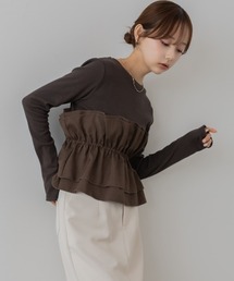 Bab（バブ）の「ビスチェ風レイヤードロンＴ（Tシャツ/カットソー・レディース）」
