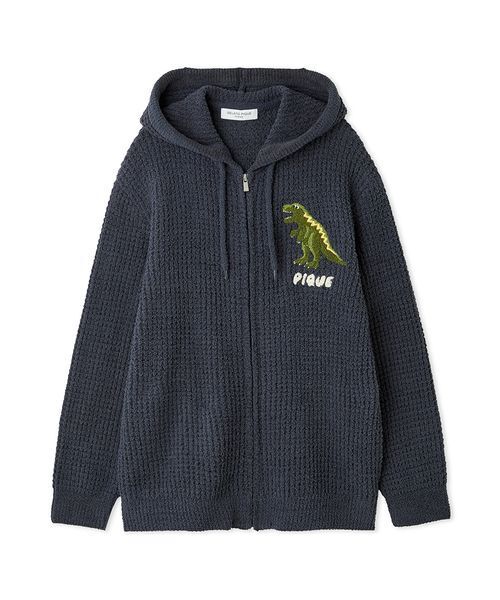 新品未使用 gelato pique ルームウェア ダイナソー セットアップ HOMME】ワッフルダイナソーパーカ（ルームウェア/パジャマ）｜gelato