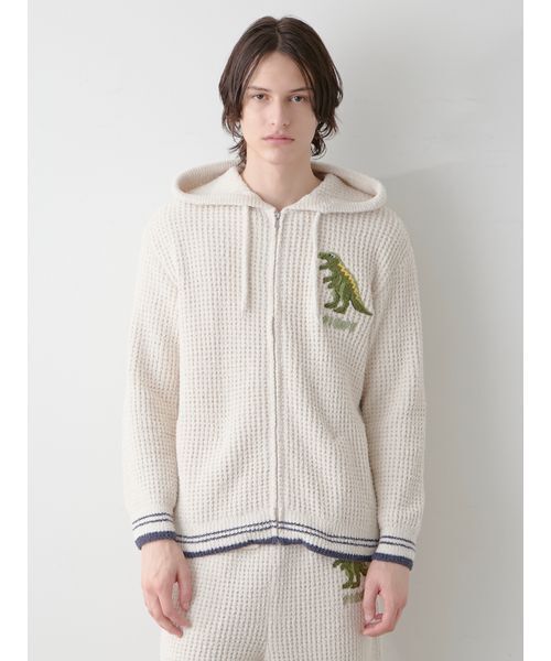 セール】【HOMME】ワッフルダイナソーパーカ（ルームウェア/パジャマ