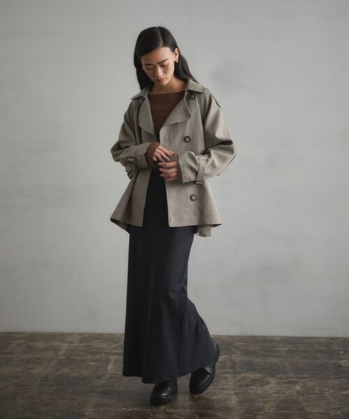 CRAFT STANDARD BOUTIQUE（クラフトスタンダードブティック）の「バイアスIラインスカート◆（スカート・レディース・ブラウン/ブラック/ブラック系その他3・M/L）」の9枚目の写真