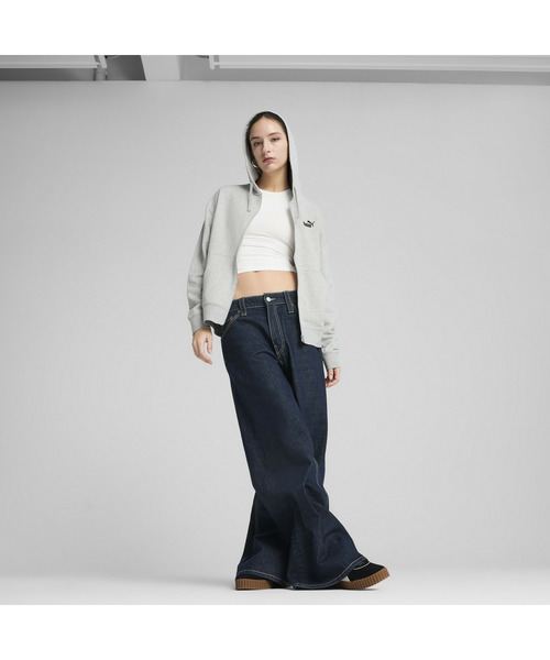 PUMA（プーマ）の「PUMA プーマ ウィメンズ ESS スモール NO.1 ロゴ コンフォート フルジップ フ（パーカー・レディース・ライトグレー/ブラック・SMALL/MEDIUM/LARGE/X-LARGE）」の11枚目の写真