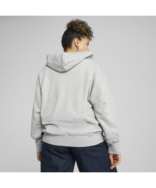 PUMA（プーマ）の「PUMA プーマ ウィメンズ ESS スモール NO.1 ロゴ コンフォート フルジップ フ（パーカー・レディース・ライトグレー/ブラック・SMALL/MEDIUM/LARGE/X-LARGE）」の12枚目の写真