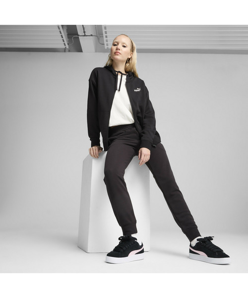 PUMA（プーマ）の「PUMA プーマ ウィメンズ ESS スモール NO.1 ロゴ コンフォート フルジップ フ（パーカー・レディース・ライトグレー/ブラック・SMALL/MEDIUM/LARGE/X-LARGE）」の18枚目の写真