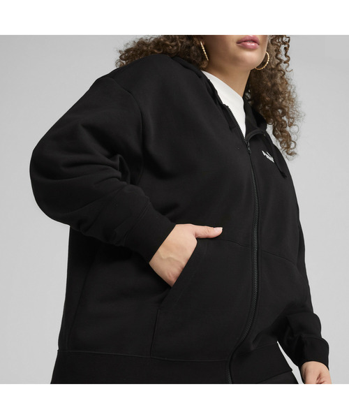 PUMA（プーマ）の「PUMA プーマ ウィメンズ ESS スモール NO.1 ロゴ コンフォート フルジップ フ（パーカー・レディース・ライトグレー/ブラック・SMALL/MEDIUM/LARGE/X-LARGE）」の20枚目の写真