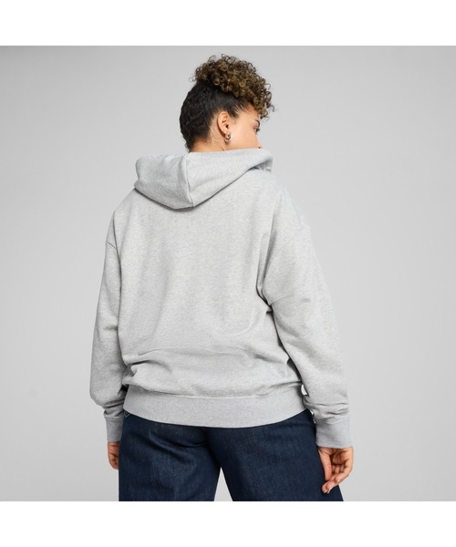 PUMA（プーマ）の「PUMA プーマ ウィメンズ ESS スモール NO.1 ロゴ コンフォート フルジップ フ（パーカー・レディース・ライトグレー/ブラック・SMALL/MEDIUM/LARGE/X-LARGE）」の5枚目の写真