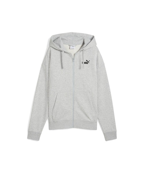 PUMA（プーマ）の「PUMA プーマ ウィメンズ ESS スモール NO.1 ロゴ コンフォート フルジップ フ（パーカー・レディース・ライトグレー/ブラック・SMALL/MEDIUM/LARGE/X-LARGE）」の8枚目の写真