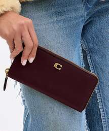 【レア】【COACH / コーチ】 ウォーターバッファロー レザー / 長財布 日本限定】アコーディオン ウォレット ウォーター バッファロー