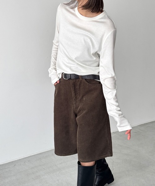 CANAL JEAN（キャナルジーン）の「El mar　ステッチクルーロンT（Tシャツ/カットソー・レディース・グレー/チャコールグレー/ホワイト・ONE SIZE）」の2枚目の写真