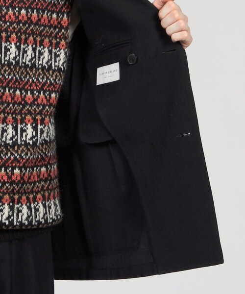 セール】ウールリネンコットン ダブルブレステッド 4Bジャケット