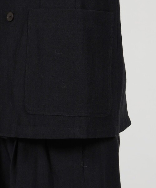 TOMORROWLAND （トゥモローランド）の「ウールリネンコットン ダブルブレステッド 4Bジャケット（テーラードジャケット・メンズ・ブラック/グレー・L/M/S/XS）」の12枚目の写真
