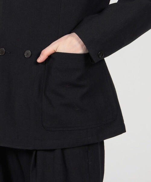 TOMORROWLAND （トゥモローランド）の「ウールリネンコットン ダブルブレステッド 4Bジャケット（テーラードジャケット・メンズ・ブラック/グレー・L/M/S/XS）」の13枚目の写真