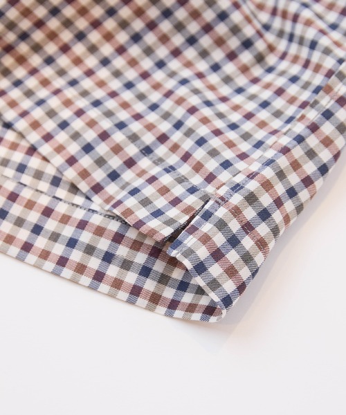 LA MARINE FRANCAISE(マリン フランセーズ)の「ラウンドカラーチェックシャツ(シャツ/ブラウス・レディース・ブラウン・FREE)」の8枚目の写真