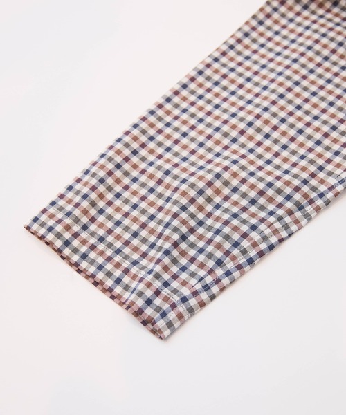 LA MARINE FRANCAISE(マリン フランセーズ)の「ラウンドカラーチェックシャツ(シャツ/ブラウス・レディース・ブラウン・FREE)」の7枚目の写真