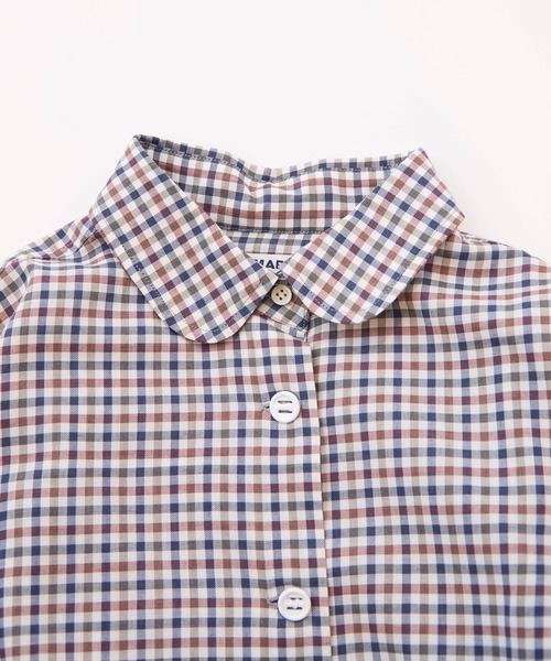 LA MARINE FRANCAISE(マリン フランセーズ)の「ラウンドカラーチェックシャツ(シャツ/ブラウス・レディース・ブラウン・FREE)」の6枚目の写真