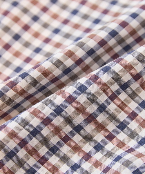 LA MARINE FRANCAISE(マリン フランセーズ)の「ラウンドカラーチェックシャツ(シャツ/ブラウス・レディース・ブラウン・FREE)」の9枚目の写真