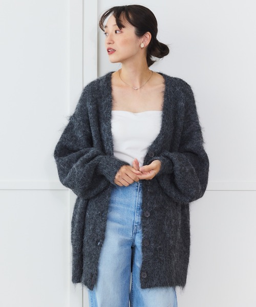 Sirin(シリン)の「【ZOZO限定】シャギーカーディガン(カーディガン/ボレロ・レディース・ベージュ/ネイビー/グレー/ブルー・FREE)」の2枚目の写真