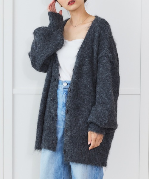 Sirin(シリン)の「【ZOZO限定】シャギーカーディガン(カーディガン/ボレロ・レディース・ベージュ/ネイビー/グレー/ブルー・FREE)」の7枚目の写真