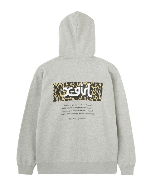 LEOPARD BOX ZIP UP SWEAT HOODIE（パーカー）｜X-girl