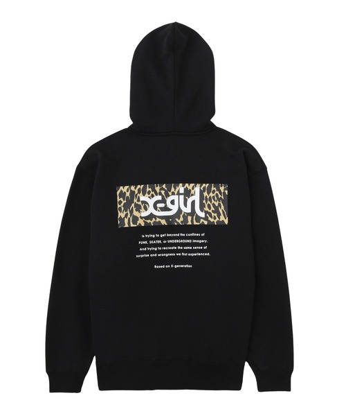 LEOPARD BOX ZIP UP SWEAT HOODIE（パーカー）｜X-girl（エックス