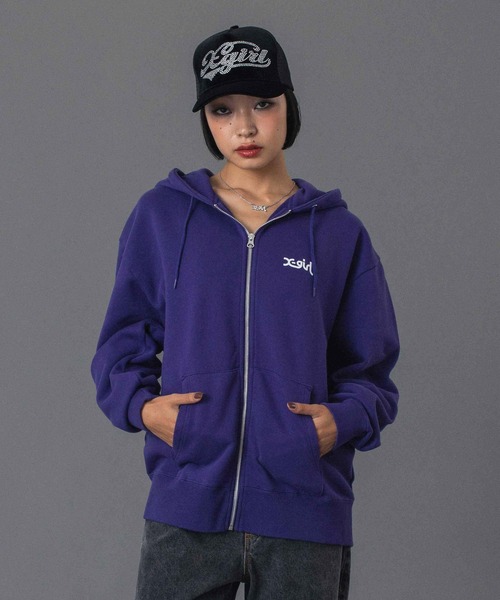 LEOPARD BOX ZIP UP SWEAT HOODIE（パーカー）｜X-girl（エックス