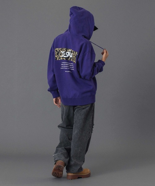 LEOPARD BOX ZIP UP SWEAT HOODIE（パーカー）｜X-girl（エックス